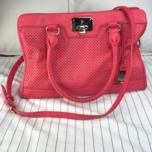 COLE HAAN perforated leather handbag
